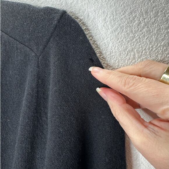 Theory Black Cashmere Long Sleeve Turtleneck Rib Hem Sweater M - Picture 7 of 13